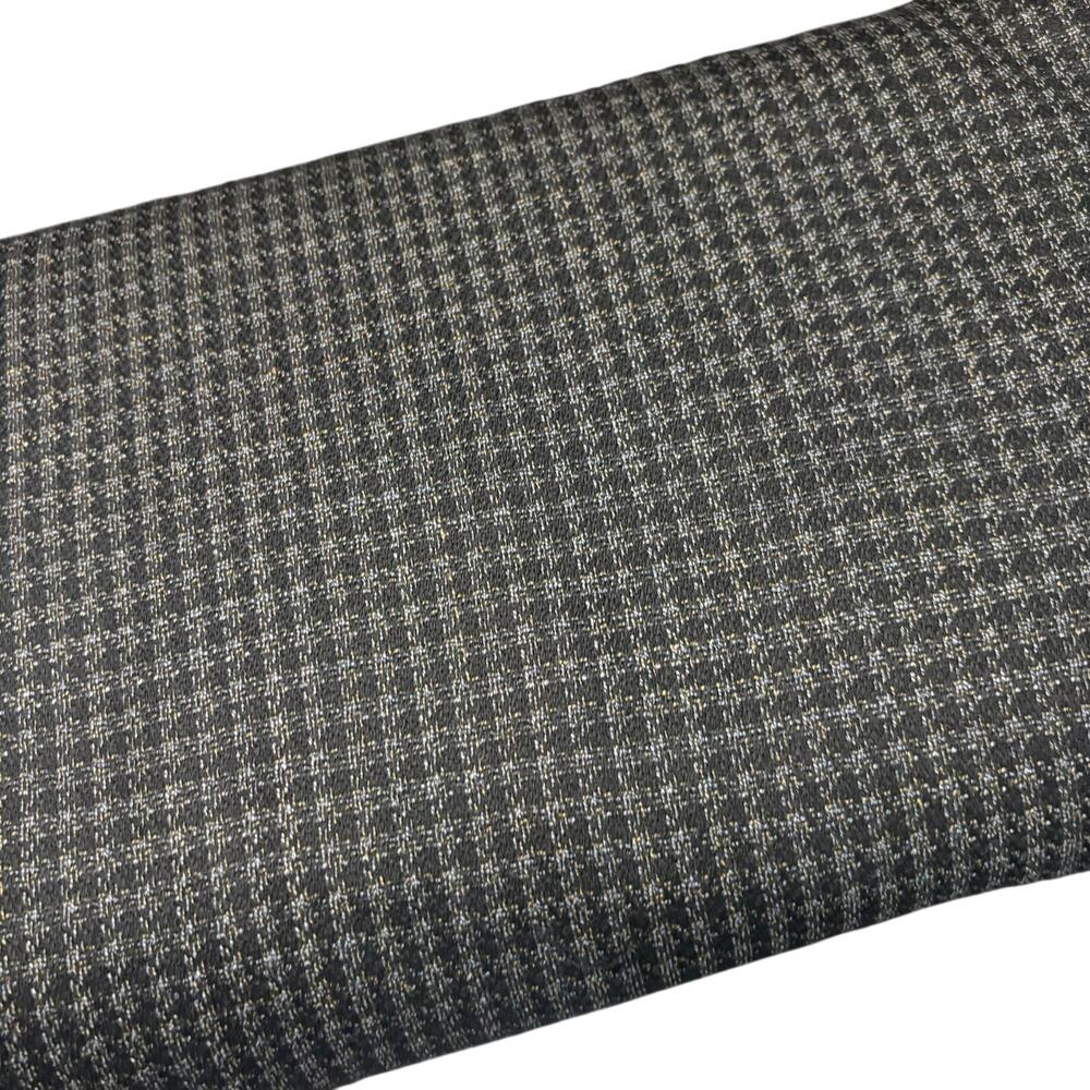 8.75 Yds Vintage Black Blue Gold Check Wool Suiting Fabric 58" Wide
